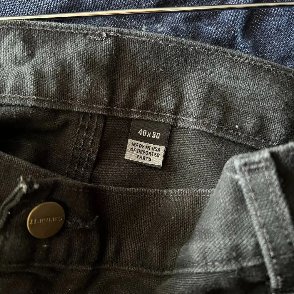 Carhartt black double knee work wear carpenter shorts